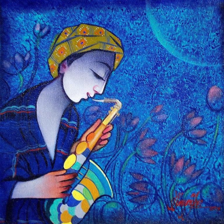 7.-Ramonkar-Musicians-12-x-12-inches-each-Acrylic-on-Canvas