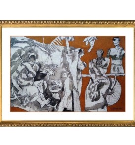 M.F Hussain Painting