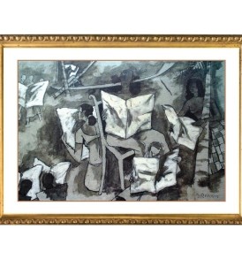 M.F Hussain Painting