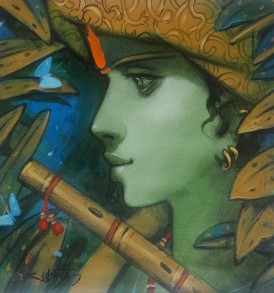 Subrata Das l Krishna I l 12 x 12 inches