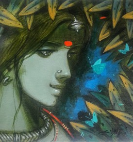 Subrata Das l Radha I l 12 x 12 inches