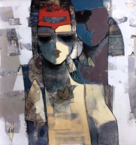 Sachin Jaltare-Only Love-18x18 inches-Mixed Media on Canvas